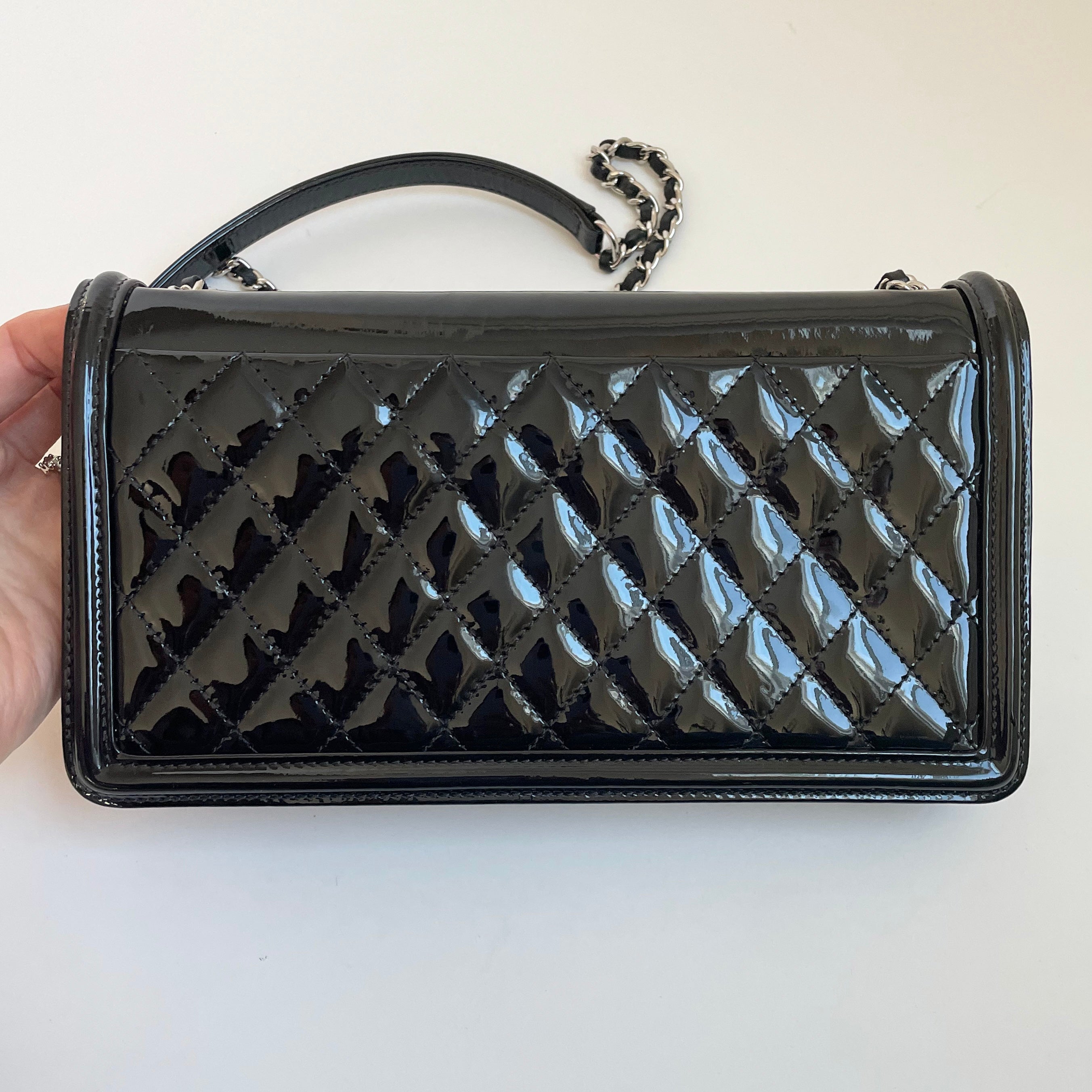 Authentic Chanel 2015 Cruise Jeweled Plexiglass Lego Flap Bag Black