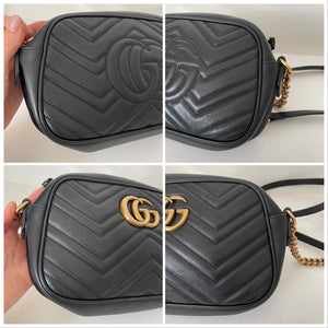 Authentic Gucci Marmont Small Camera Bag Black