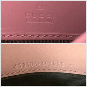 Gucci Guccissima Padlock Chain Wallet Pink