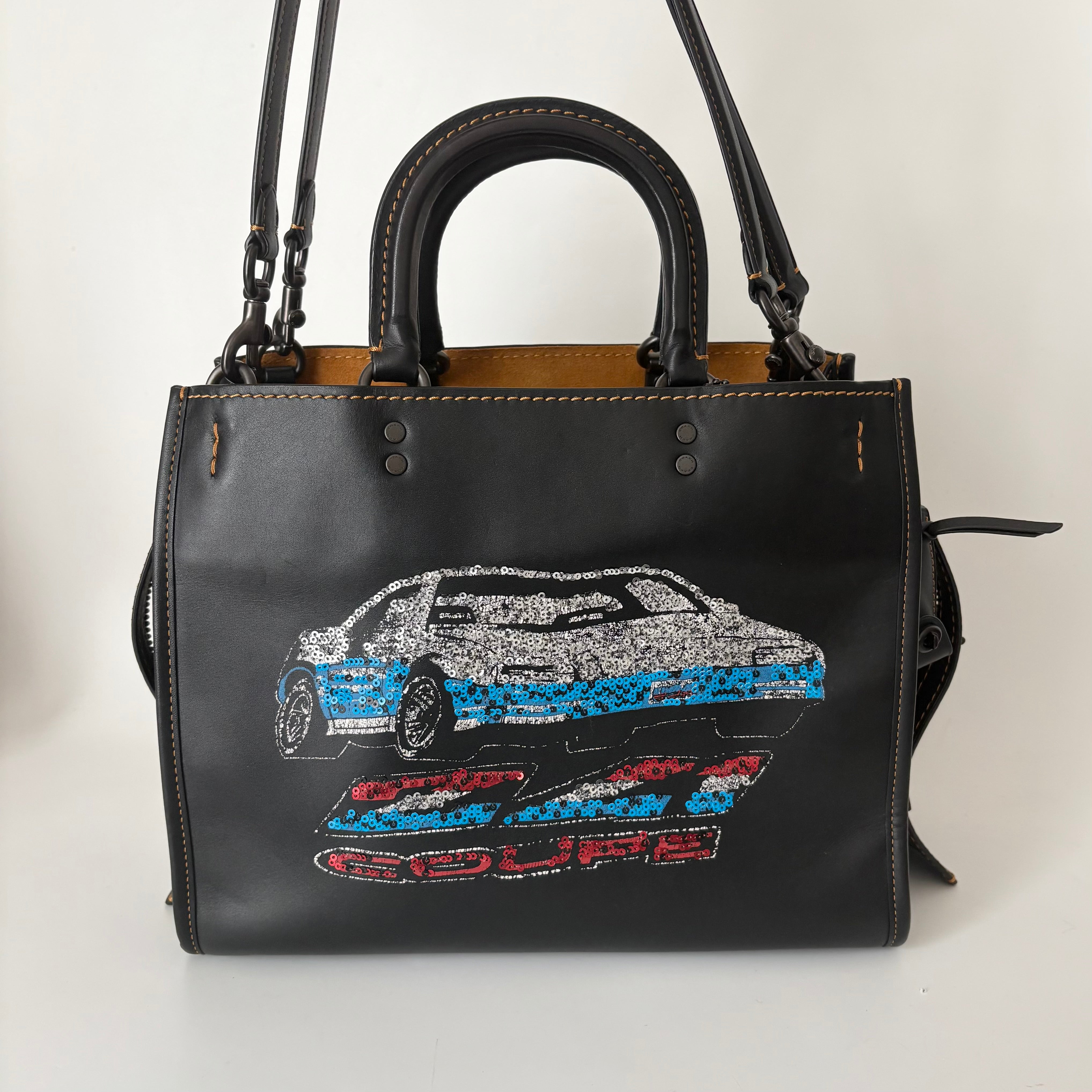 Authentic Coach Limited Edition Racecar Tote Black
