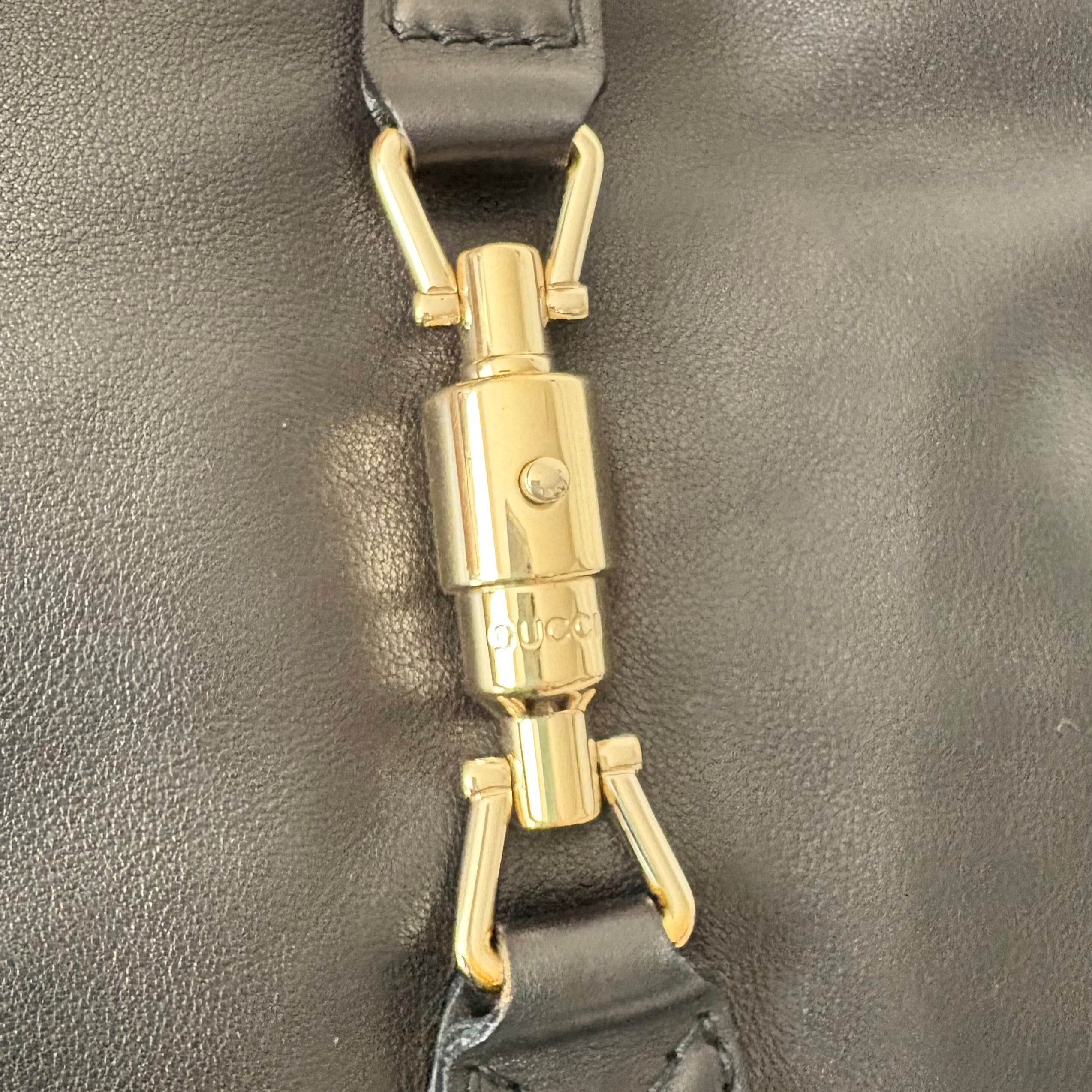 Authentic Gucci Jackie Convertible Shoulder Bag Crossbody Dark Brown