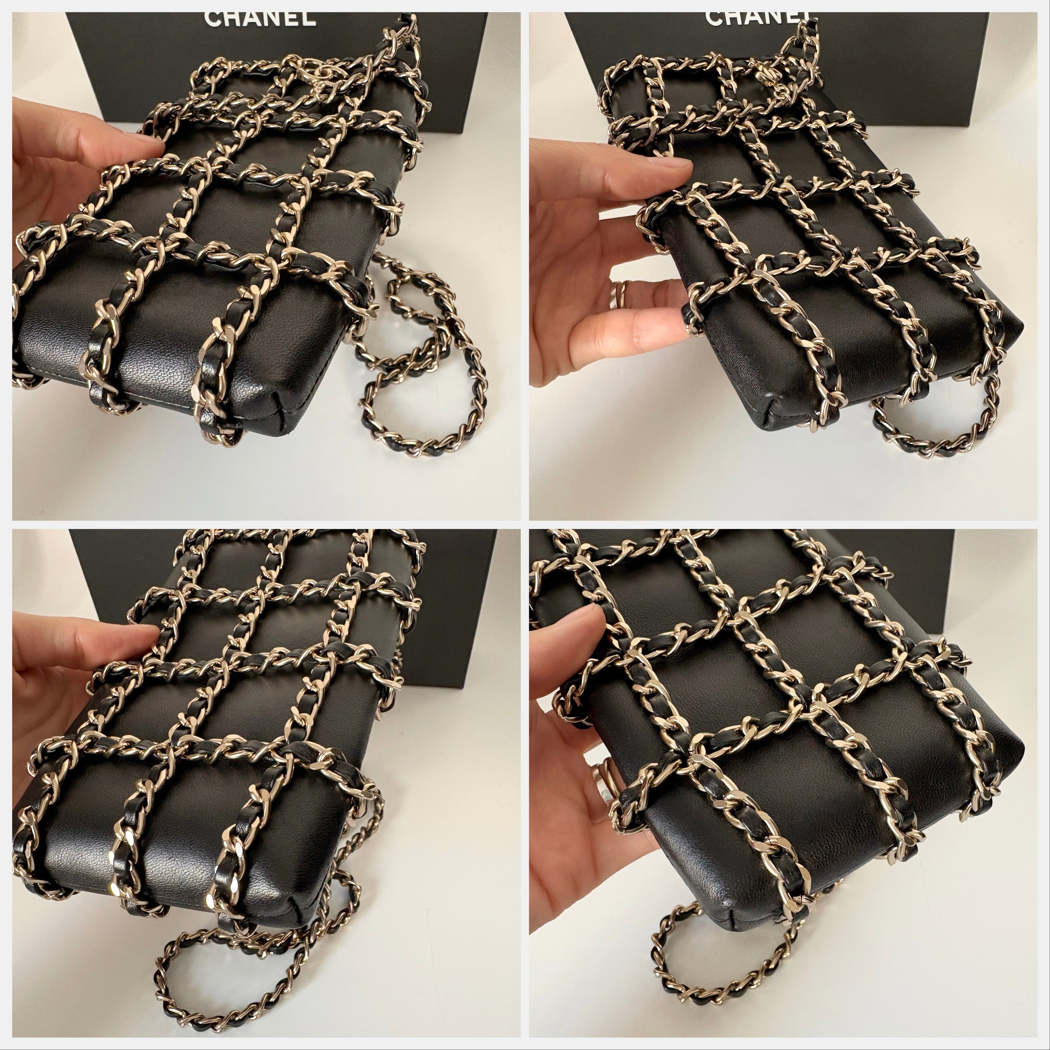 Authentic Chanel Tech Me Out Vertical Crossbody black