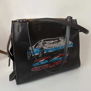 Authentic Coach Limited Edition Racecar Tote Black