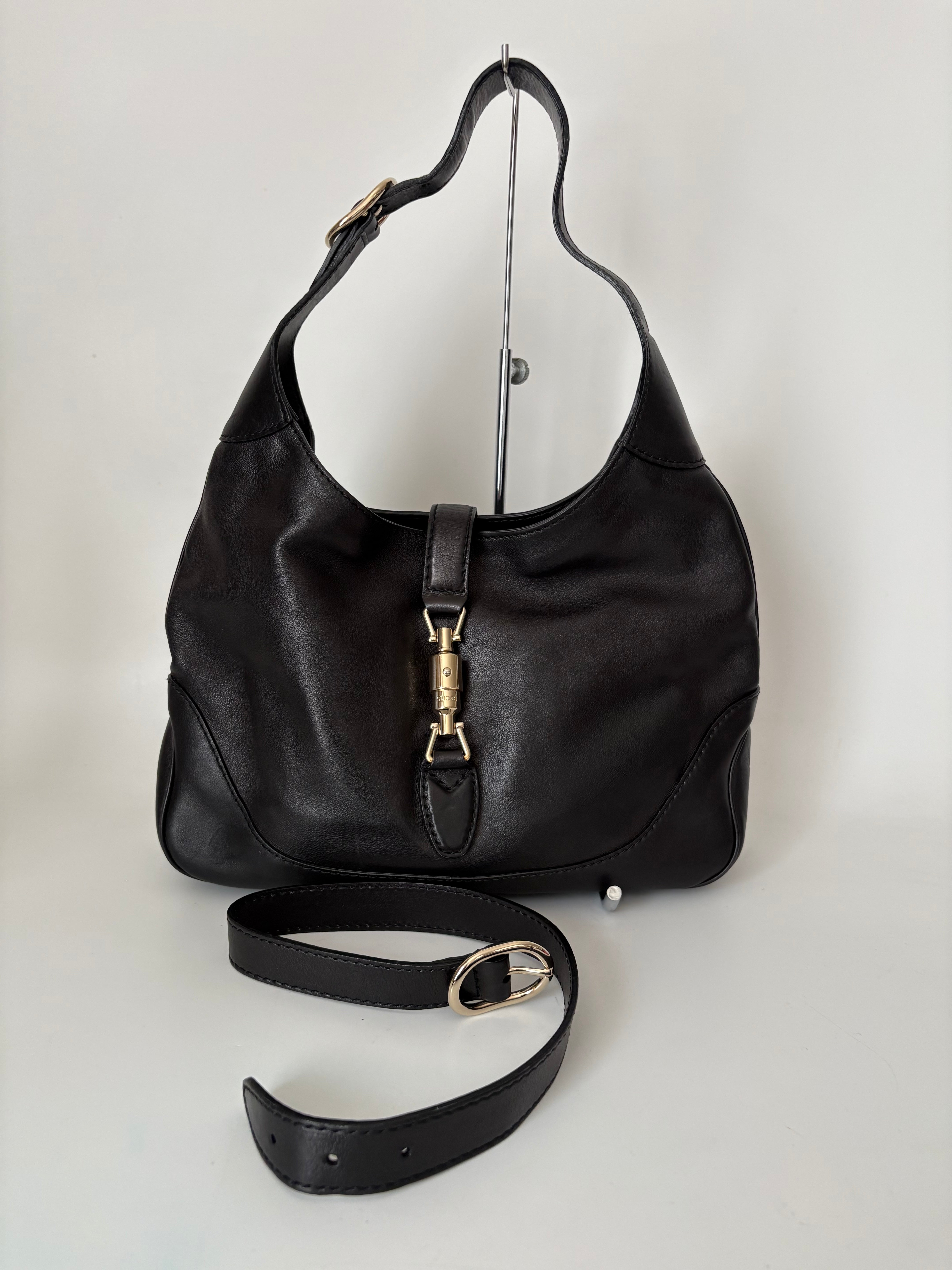 Authentic Gucci Jackie Convertible Shoulder Bag Crossbody Dark Brown