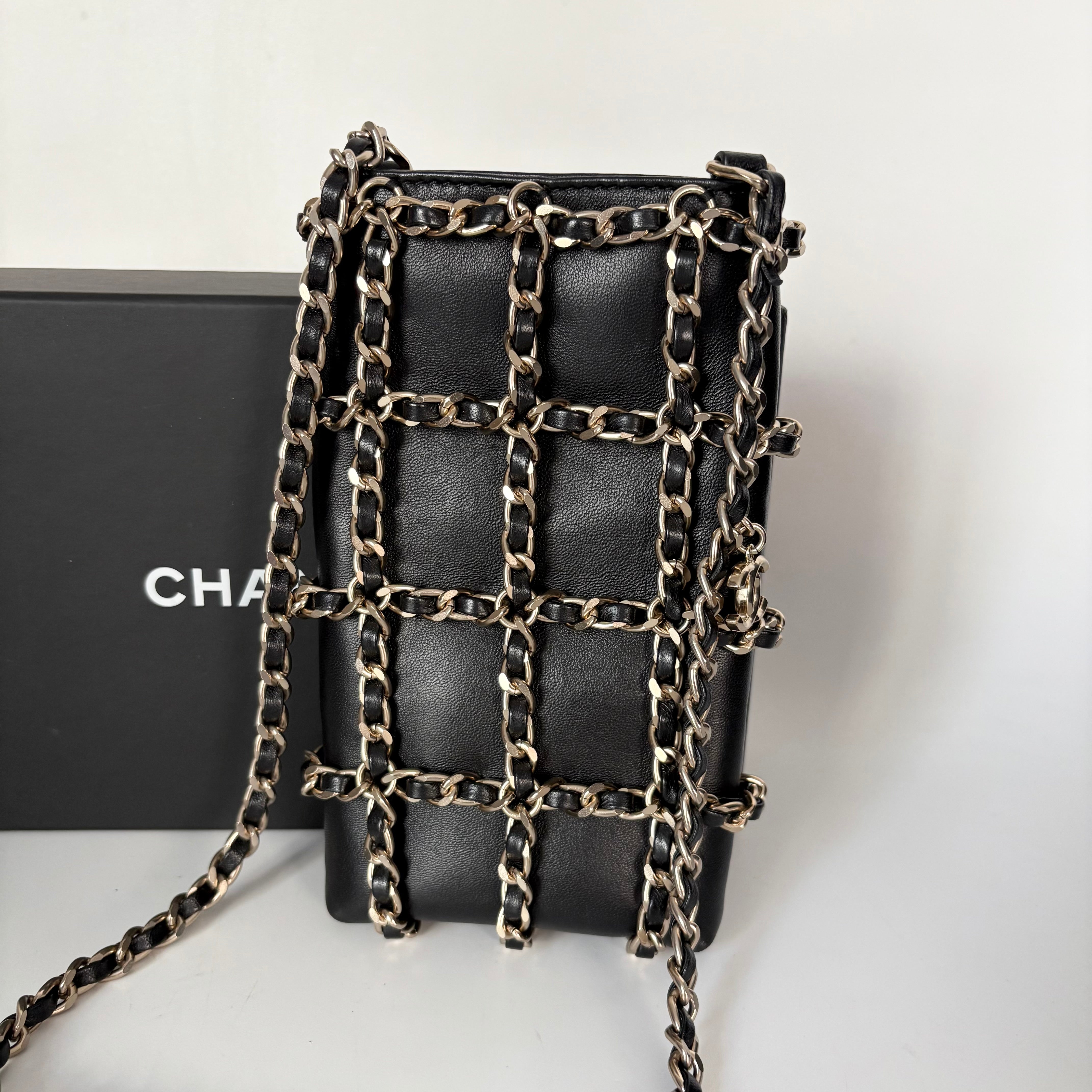 Authentic Chanel Tech Me Out Vertical Crossbody black