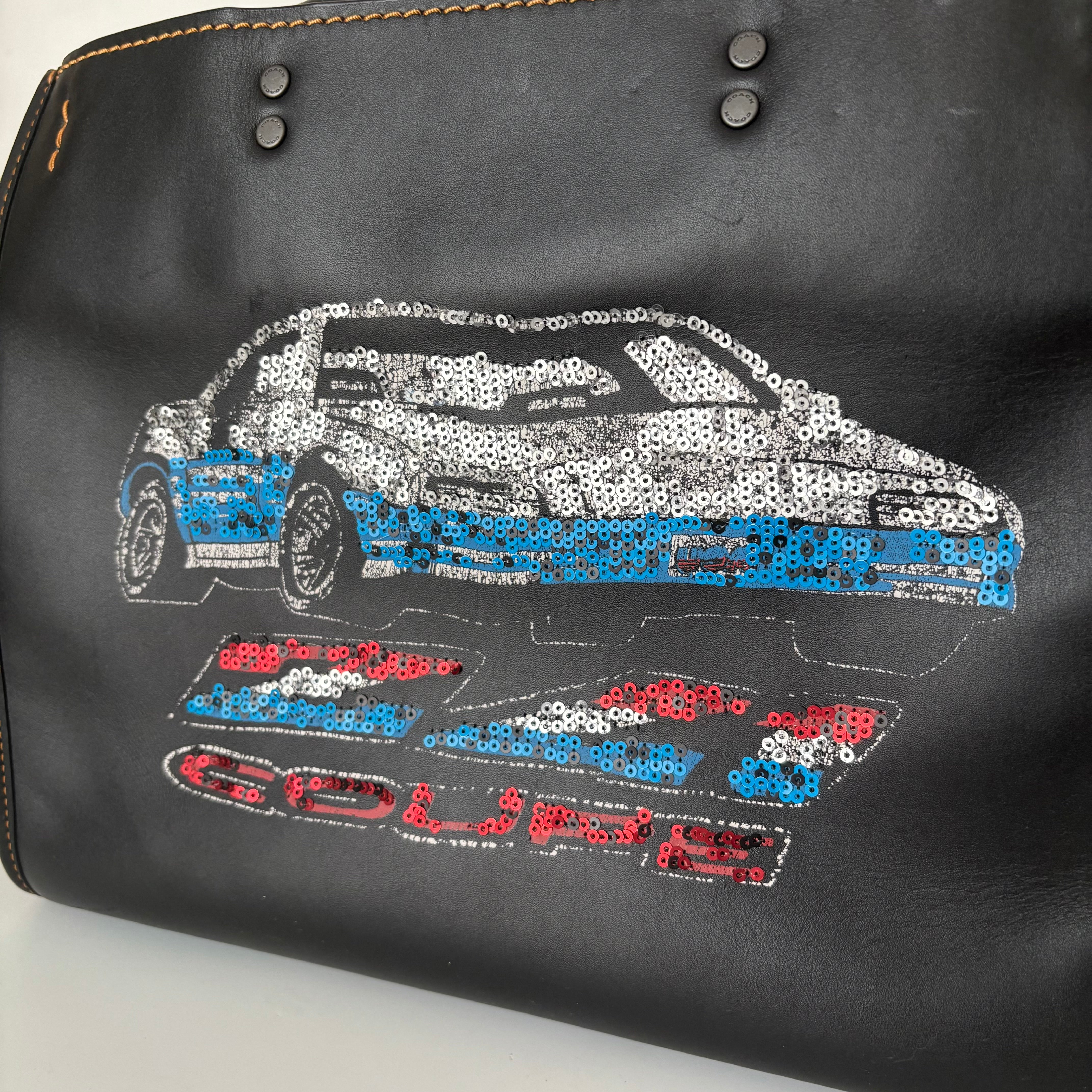 Authentic Coach Limited Edition Racecar Tote Black