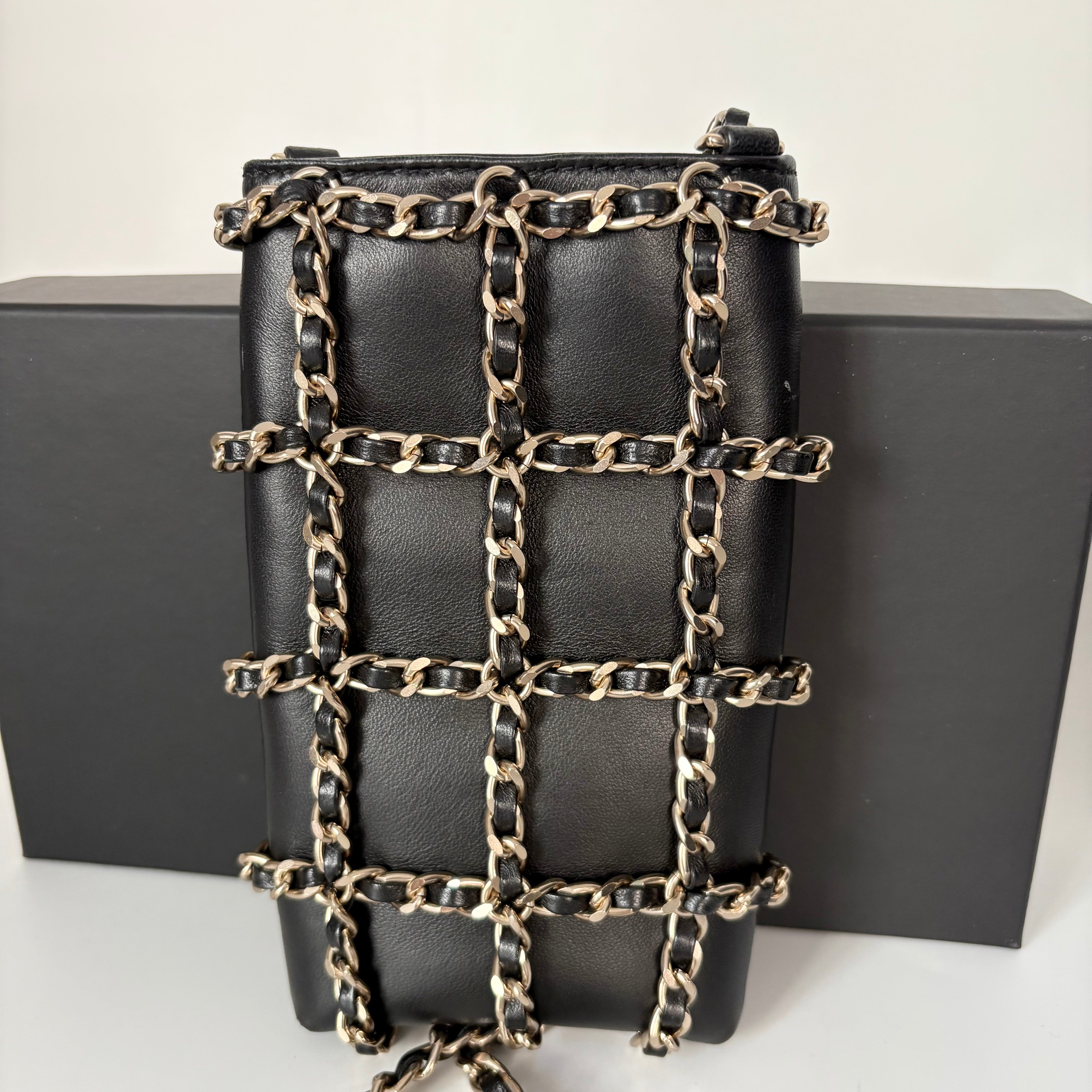 Authentic Chanel Tech Me Out Vertical Crossbody black