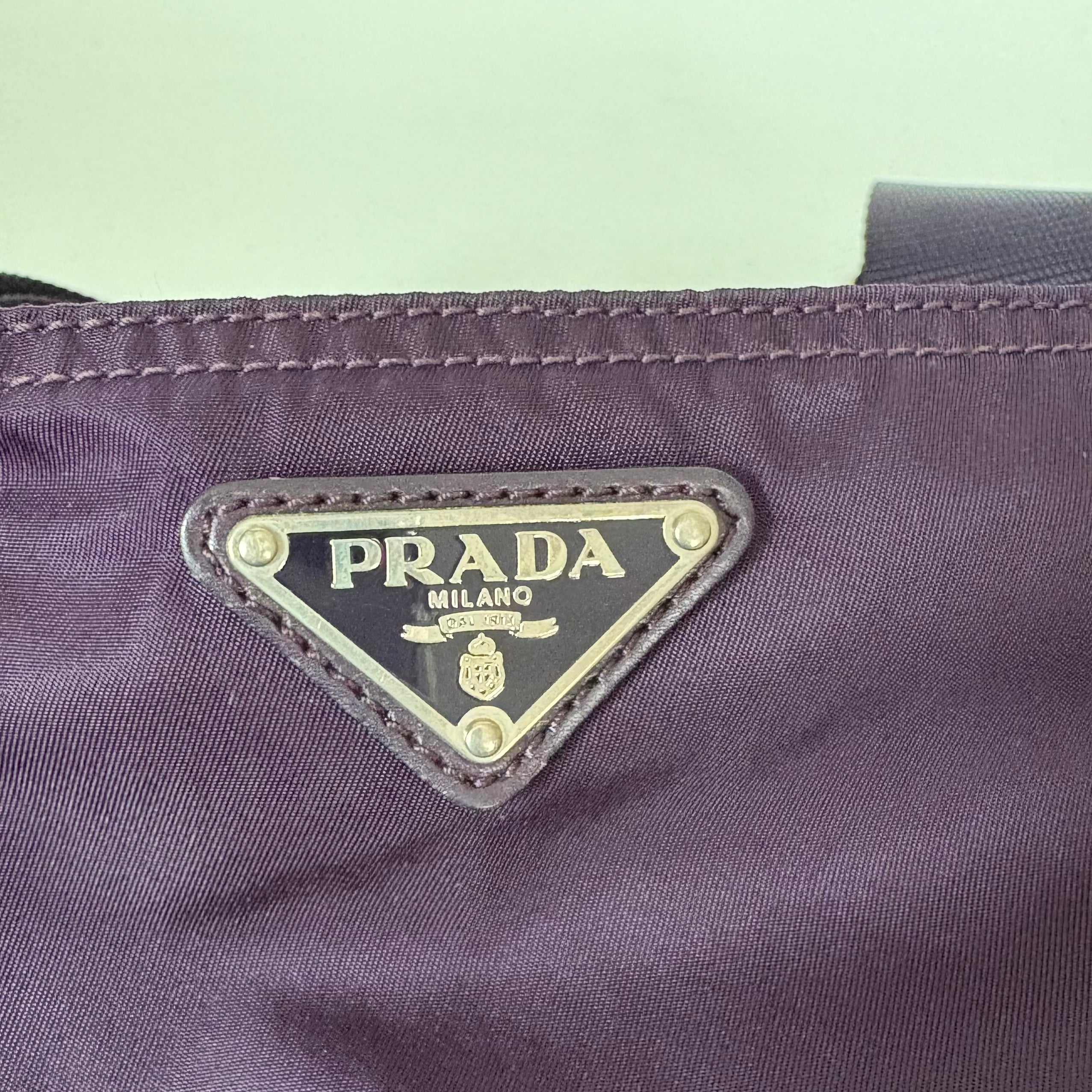 Prada Tessuto Nylon Small Messenger Purple