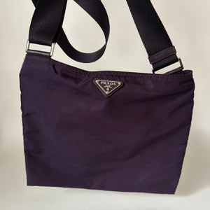 Prada Tessuto Nylon Small Messenger Purple
