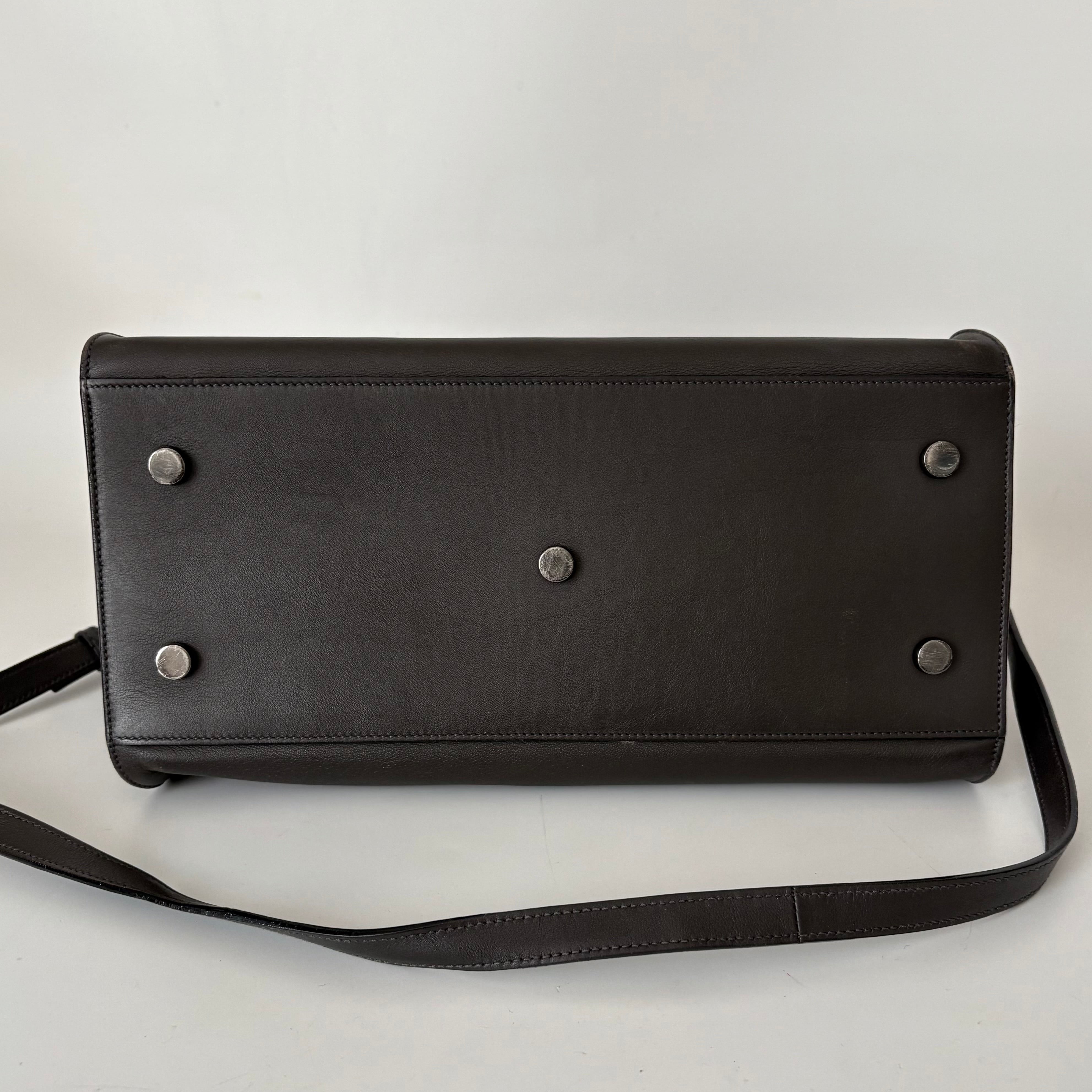 Saint Laurent Monogram Cabas Chyc Tote Dark Brown