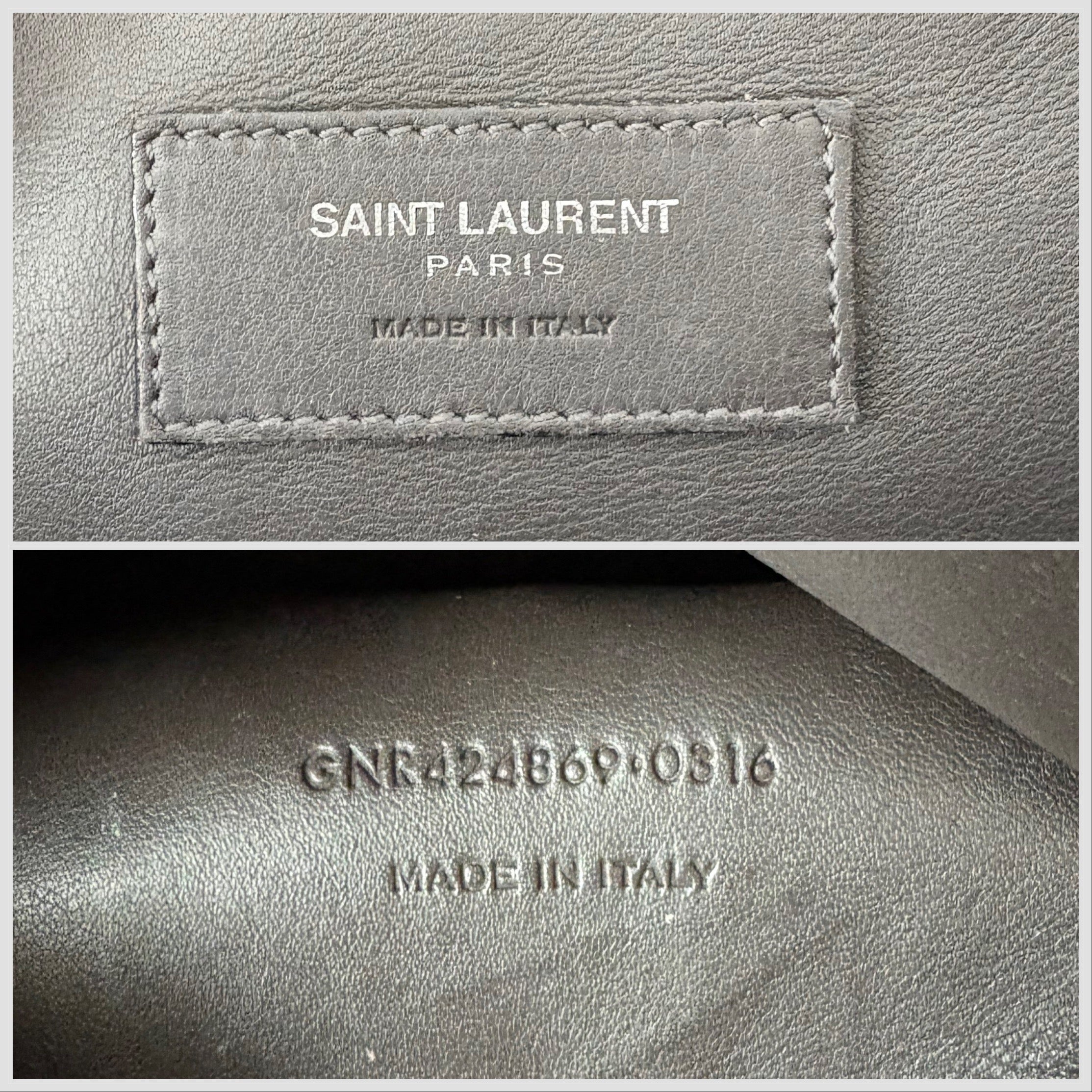 Saint Laurent Monogram Cabas Chyc Tote Dark Brown